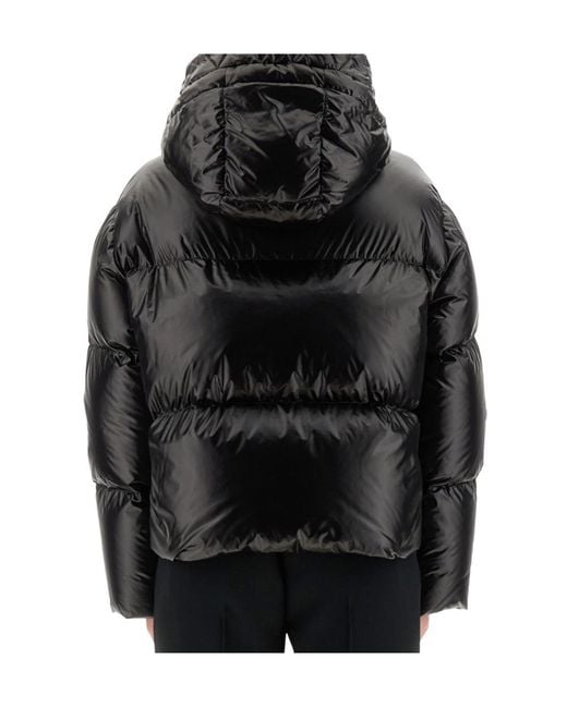 Fay Black Hooded Quilted Puffer Jacket