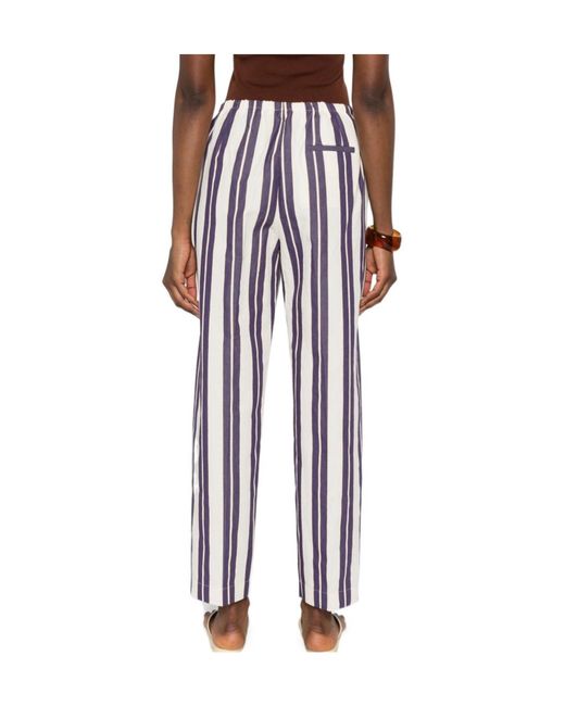 Forte_forte White Striped Trousers