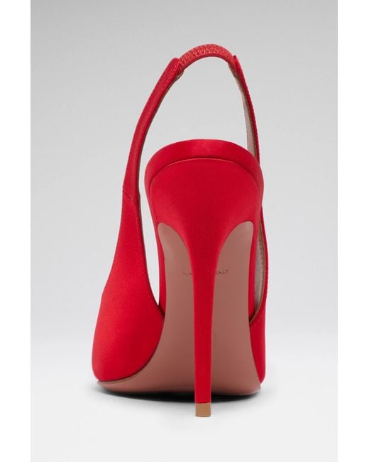 AMINA MUADDI Red Anok Sling 105 Satin