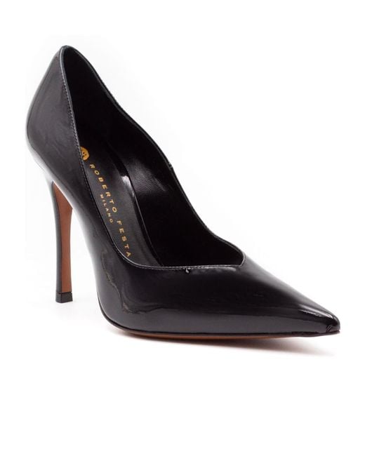 Roberto Festa Black Pointed-Toe High Heels