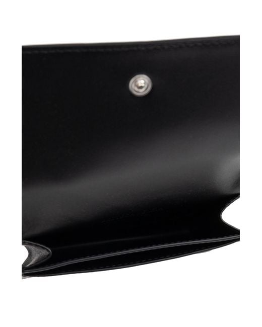 Bottega Veneta Black Woven Business Card Holder for men