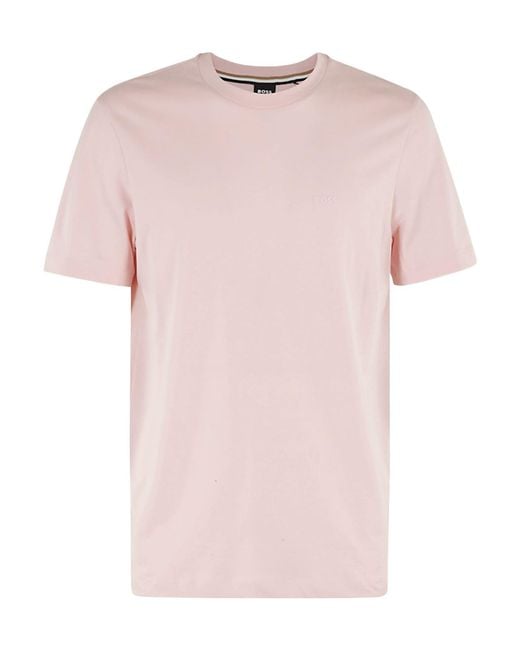 Boss Pink Boss Logo Printed Jersey T-Shirt for men
