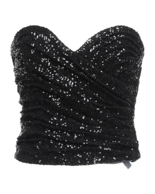 Saint Laurent Black Sleeveless Tulle Top