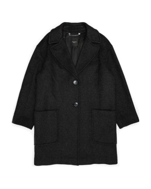 Weekend by Maxmara Black Single-Breasted Coat