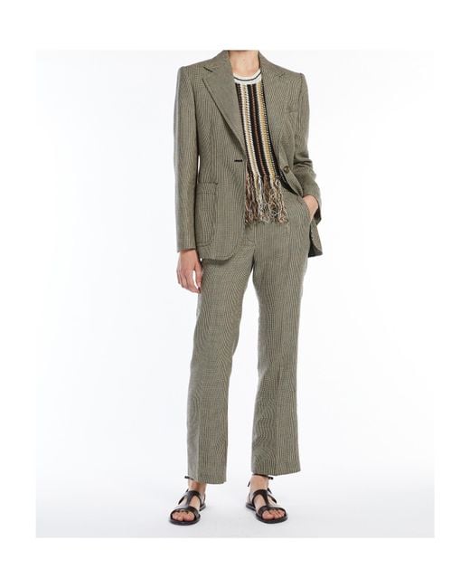 Weekend by Maxmara Multicolor Linen Top With Fringes