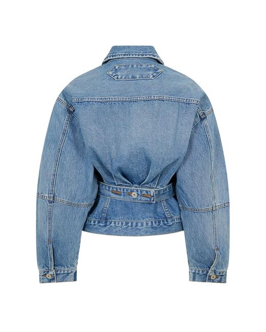 Jacquemus Blue Jacquard Denim Jacket