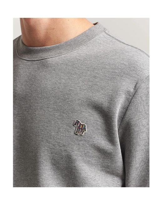 Paul Smith Gray Ps Paul Smith Zebra Logo Sweatshirt for men
