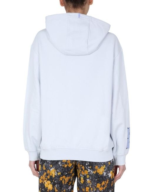 McQ Alexander McQueen White Graphic Printed Hoodie