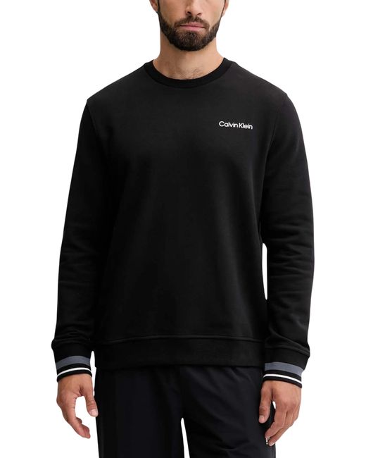 Calvin Klein Black Soft Cotton French Terry Sweatshirt for men