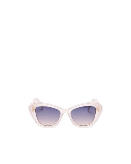 Dior White Full-Rim Sunglasses