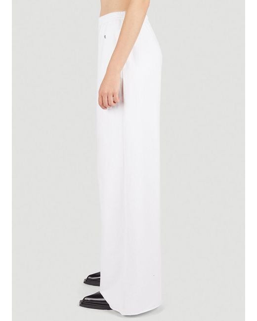 Raf Simons White Wide-Leg Track Pants