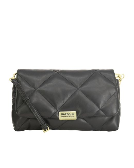 Barbour Gray Solid Color Shoulder Bag