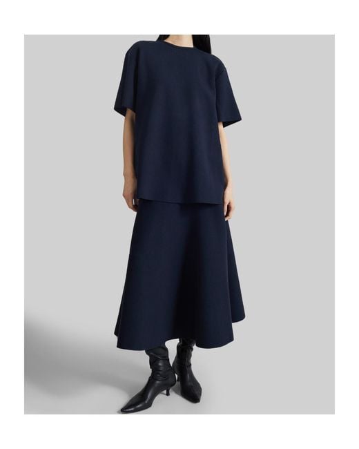Frankie Shop Blue July Knit Midi Skirt