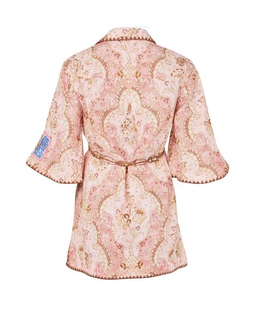 Zimmermann Pink Daylight Mini Tunic Dress