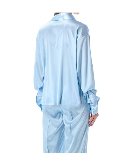 Tom Ford Blue V-Neck Long Sleeved Top