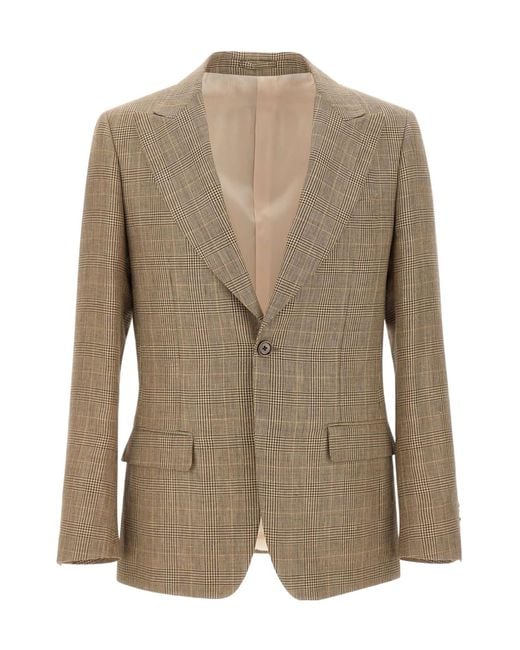 Lardini Green Check Blazer Jacket for men