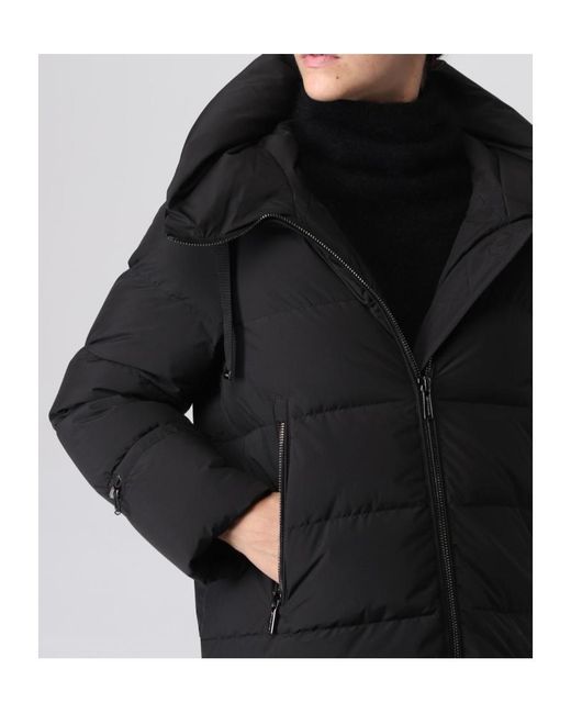 Moorer Black Zipped Down Jacket