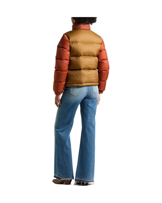 Marni Orange Two-Color Down Jacket