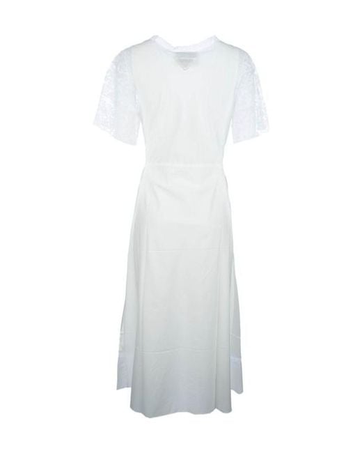 Prada White Short Sleeve Dress