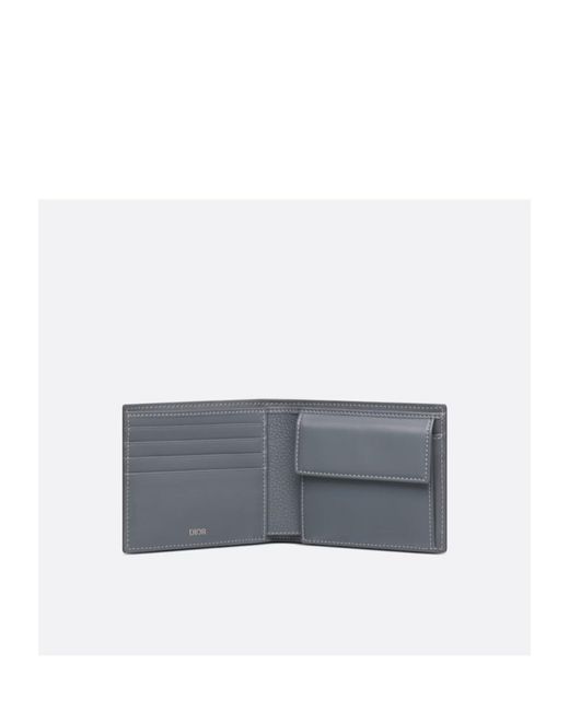 Dior Gray Cd Icon Bifold Wallet for men
