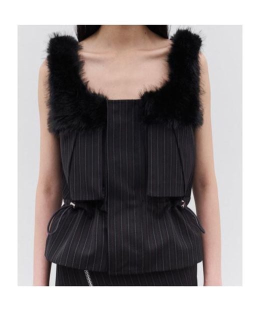 Sacai Black Striped Vest