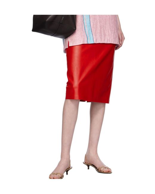 The Row Red Bartellette Skirt