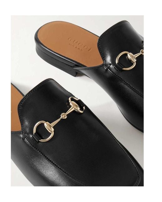 Gucci Black Princetown Slippers