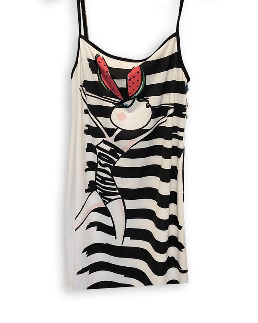 Moschino White Strapless Slip Dress