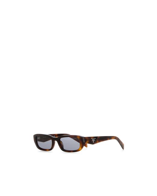 Prada White Eyewear Rectangular Frame Sunglasses