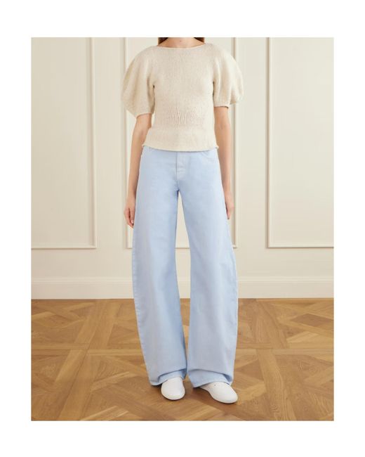 Gabriela Hearst Blue Amoret Mid-Rise Wide-Leg Jeans