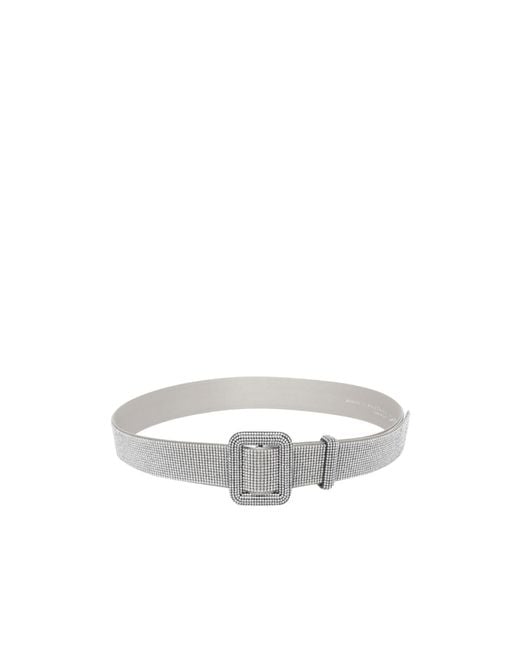 Benedetta Bruzziches White Venus Crystal Buckle Belt