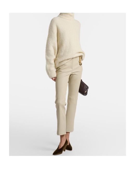 Joseph Natural Leather Bootcut Pants