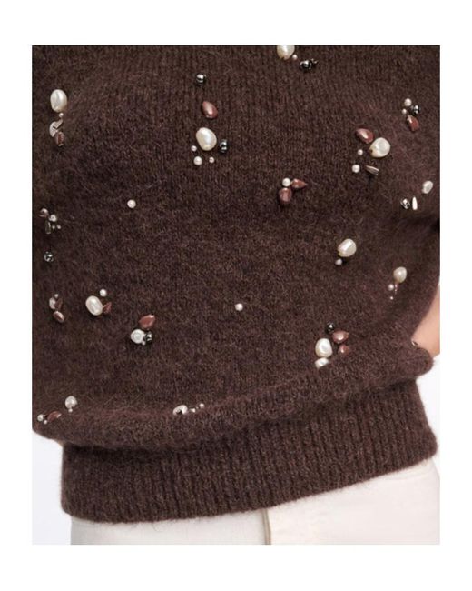 Dorothee Schumacher Black Loving Touch Embellished Alpaca-Wool Sweater
