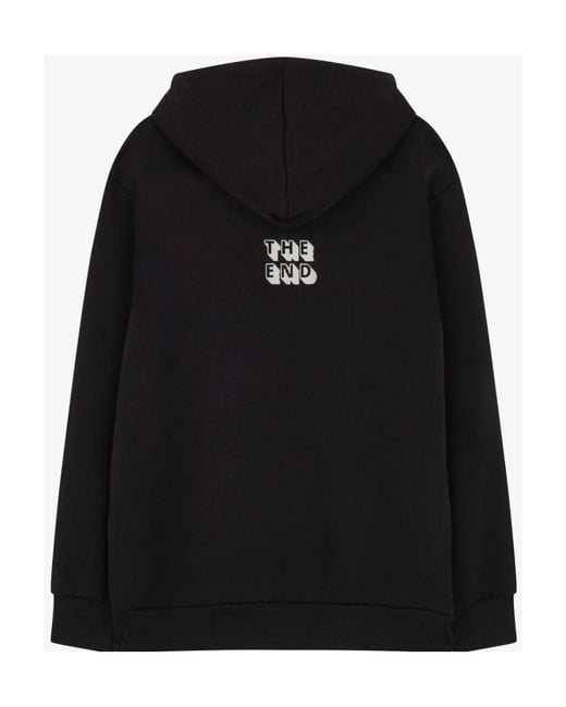 Paul Smith Black Graphic-Print Drawstring Hoodie for men