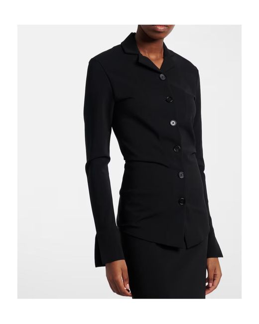 Jil Sander Black Jersey Top