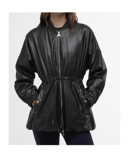Barbour Black Riley Leather Jacket