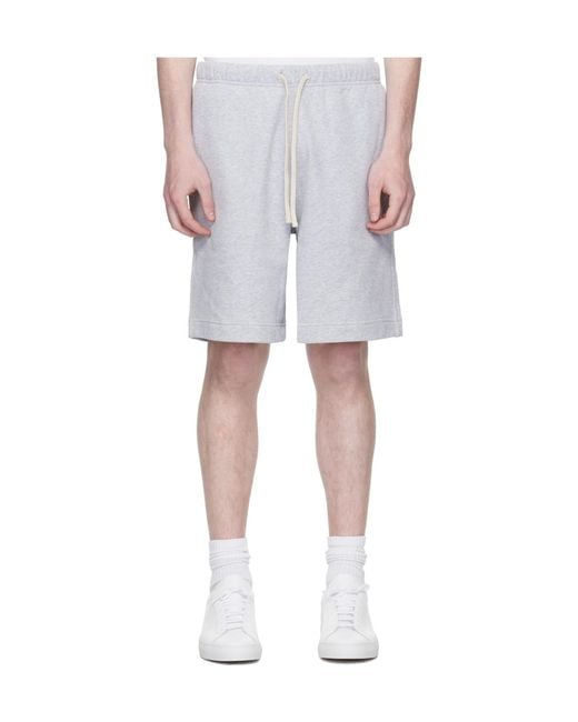 Boss Gray X David Beckham Drawstring Shorts for men