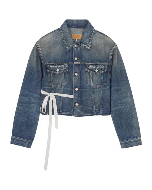MM6 by Maison Margiela Blue Button-Up Denim Jacket