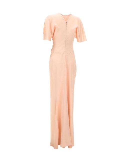 Victoria Beckham Multicolor Isabella Pleated Maxi Dress