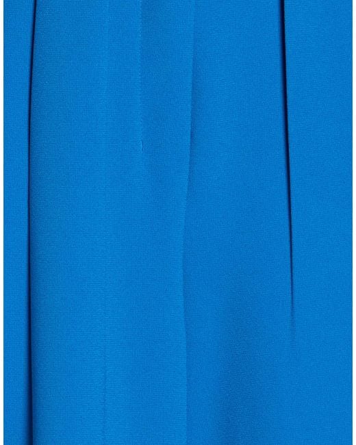 Max Mara Blue Solid Color Wide-Leg Trousers