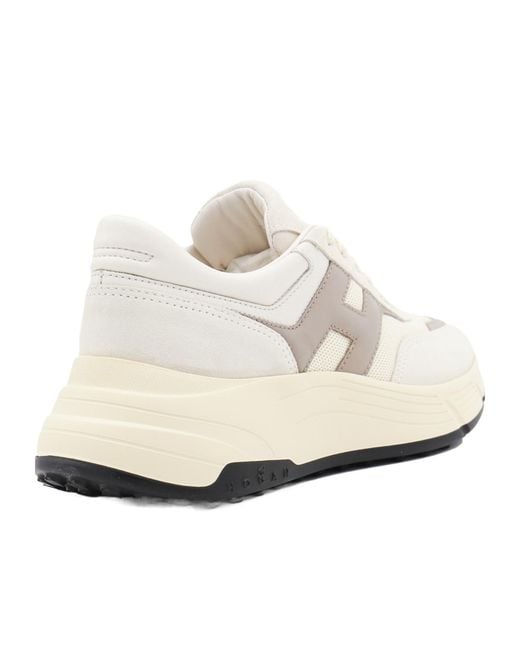 Hogan White Logo Embossed Chunky Sneakers