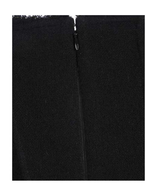 Chloé Black Shoulder Horn Hem Blouse