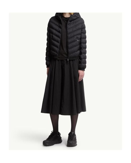 Moncler Black Pleated Back Cotton T-Shirt