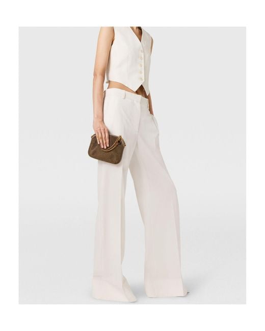 Stella McCartney White Casual Pants With Belt Loops