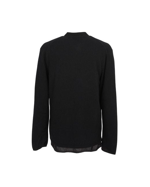 Comme des Garçons Black Long-Sleeved Sweater for men
