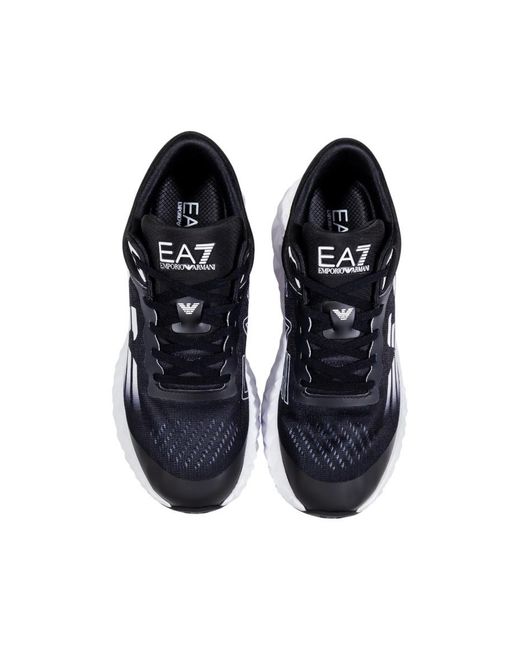 EA7 Blue Lace-Up Sneakers for men