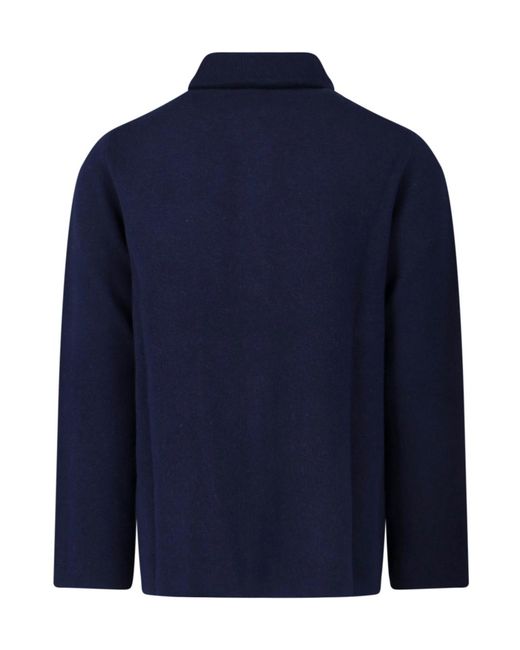 Lardini Blue Long-Sleeved Buttoned Jacket for men