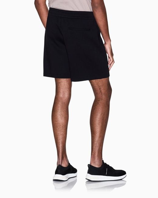 ARMANI EXCHANGE Black Logo-Detail Shorts for men