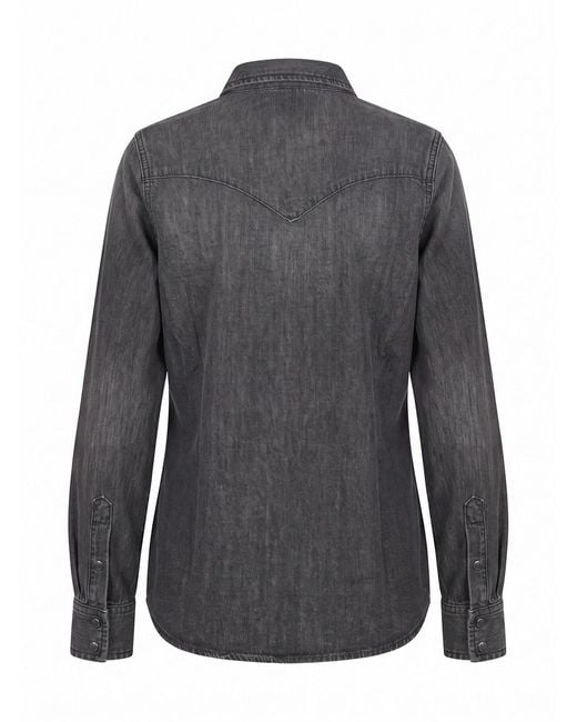 Nili Lotan Black Long-Sleeve Button-Up Shirt