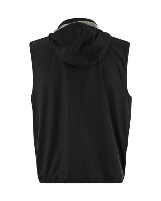 K-Way Blue Hooded Zip-Up Vest for men